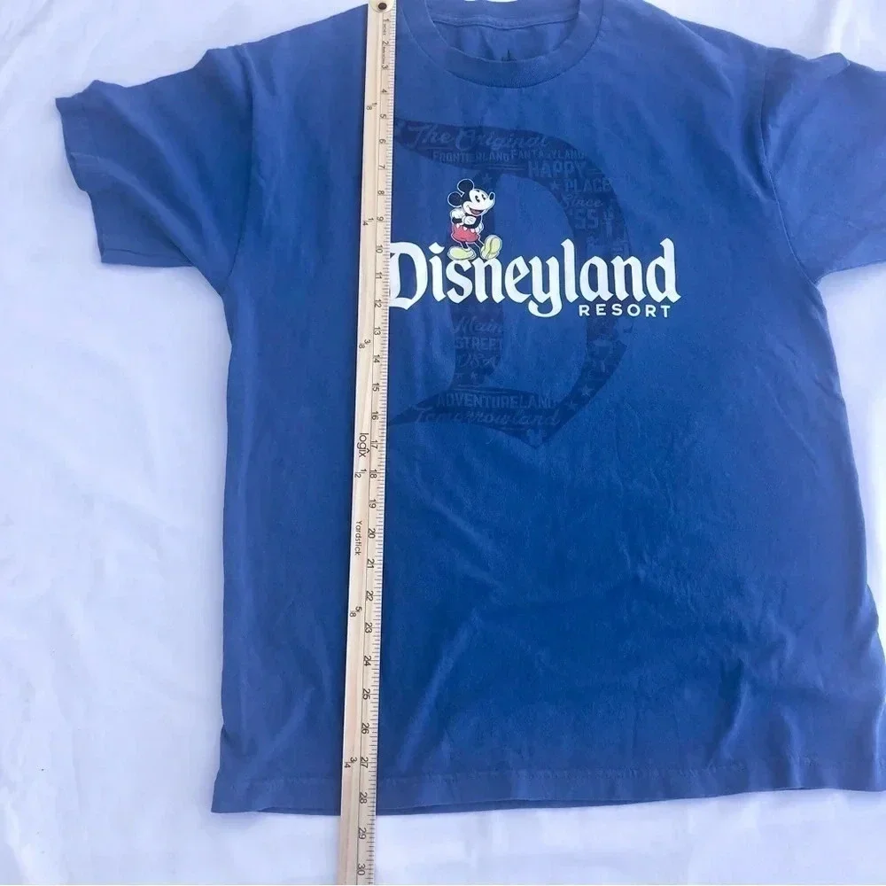 Disneyland Resort Graphic Tee‎ Shirt Mens Size L Blue Short Sleeves 1955 Mickey